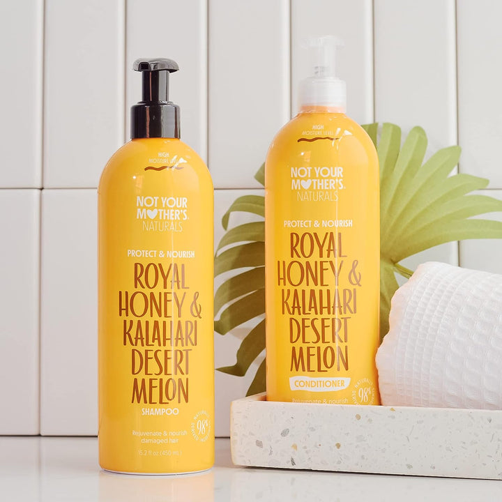 Not Your Mother'S Naturals Repair & Nourish Shampoo and Conditioner Sets - 2 Pack - 98% Naturally Derived Ingredients, Sulfate-Free Shampoo and Conditioner for All Hair Types (Royal Honey & Melon)