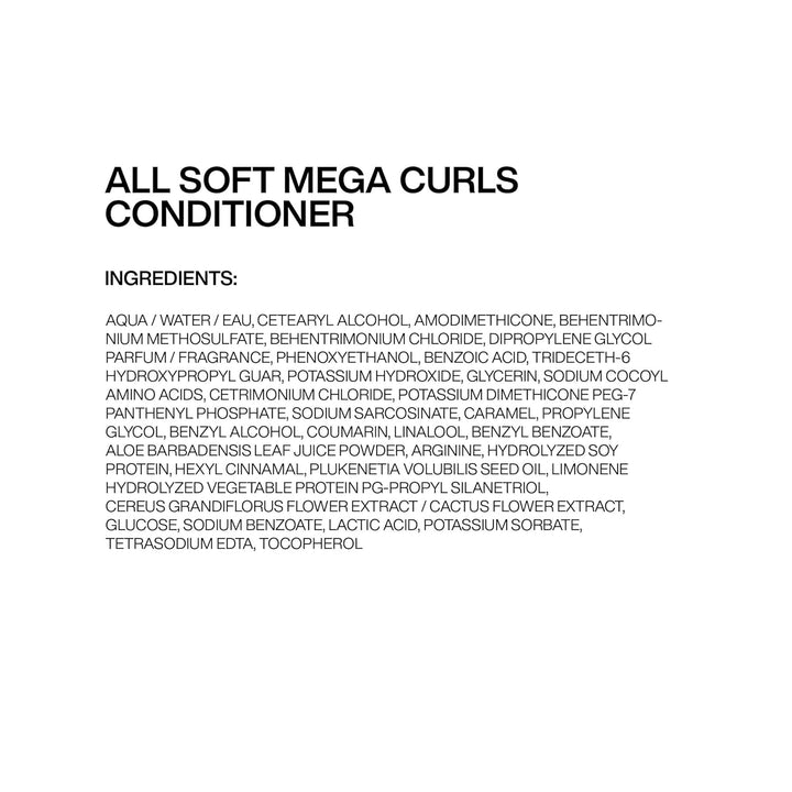 Redken All Soft Mega Curls Conditioner | for Extremely Dry Hair | for Curly & Coily Hair | Nourishes & Softens Severely Dry Hair | with Aloe Vera